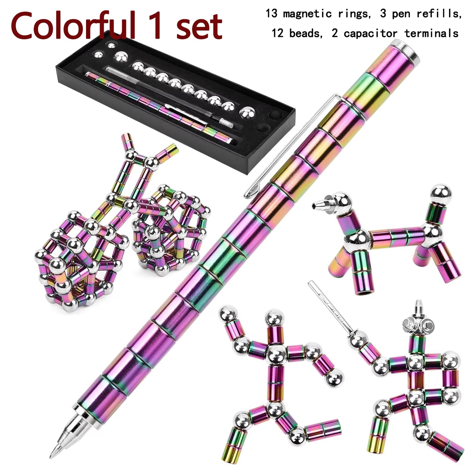 1Pcs Creative Magnetic Stress Relief Pen Multifunctional Creative Pen Relieves Anxiety and Stress Perfect Gift for Friends