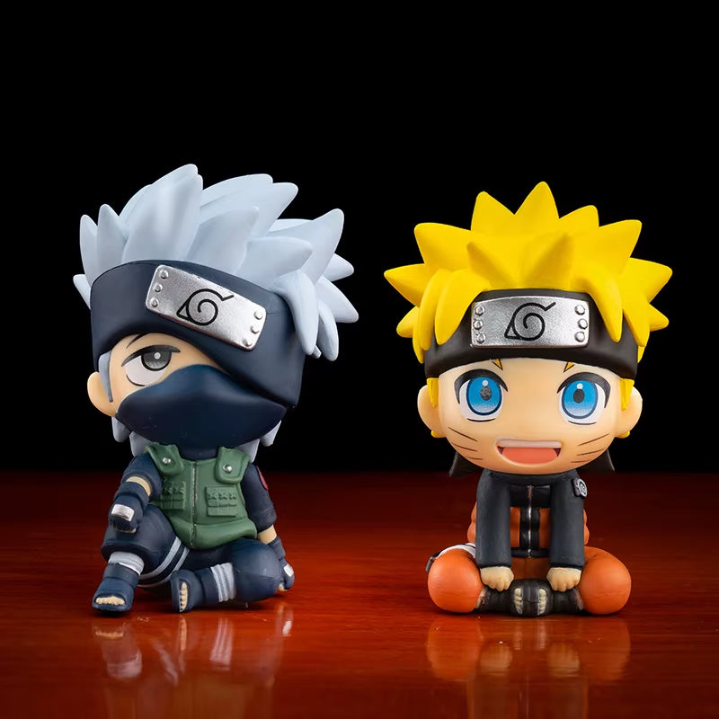 9Cm Naruto Anime Figure Uzumaki Naruto Kakashi Uchiha Sasuke Itachi Cute Toys Q Figurals Action Figurine Model