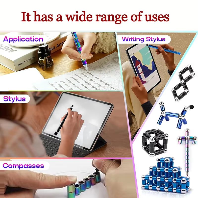 1Pcs Creative Magnetic Stress Relief Pen Multifunctional Creative Pen Relieves Anxiety and Stress Perfect Gift for Friends