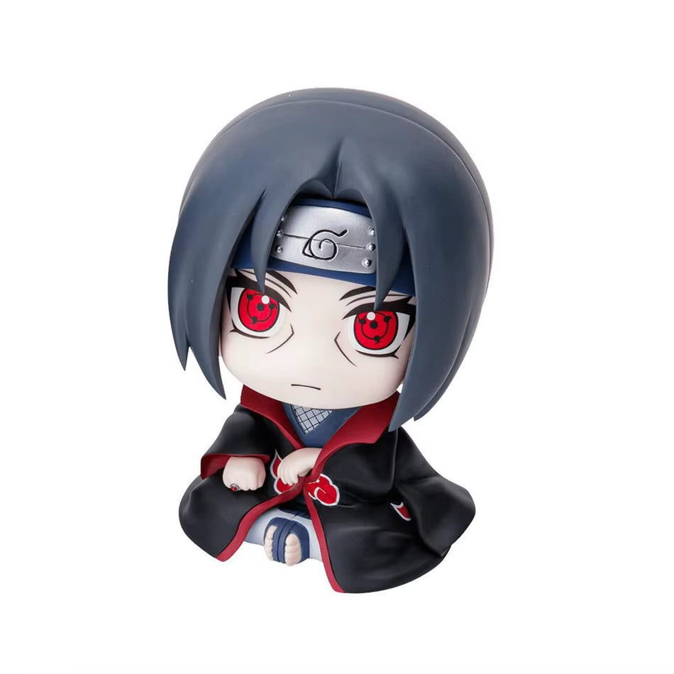 9Cm Naruto Anime Figure Uzumaki Naruto Kakashi Uchiha Sasuke Itachi Cute Toys Q Figurals Action Figurine Model