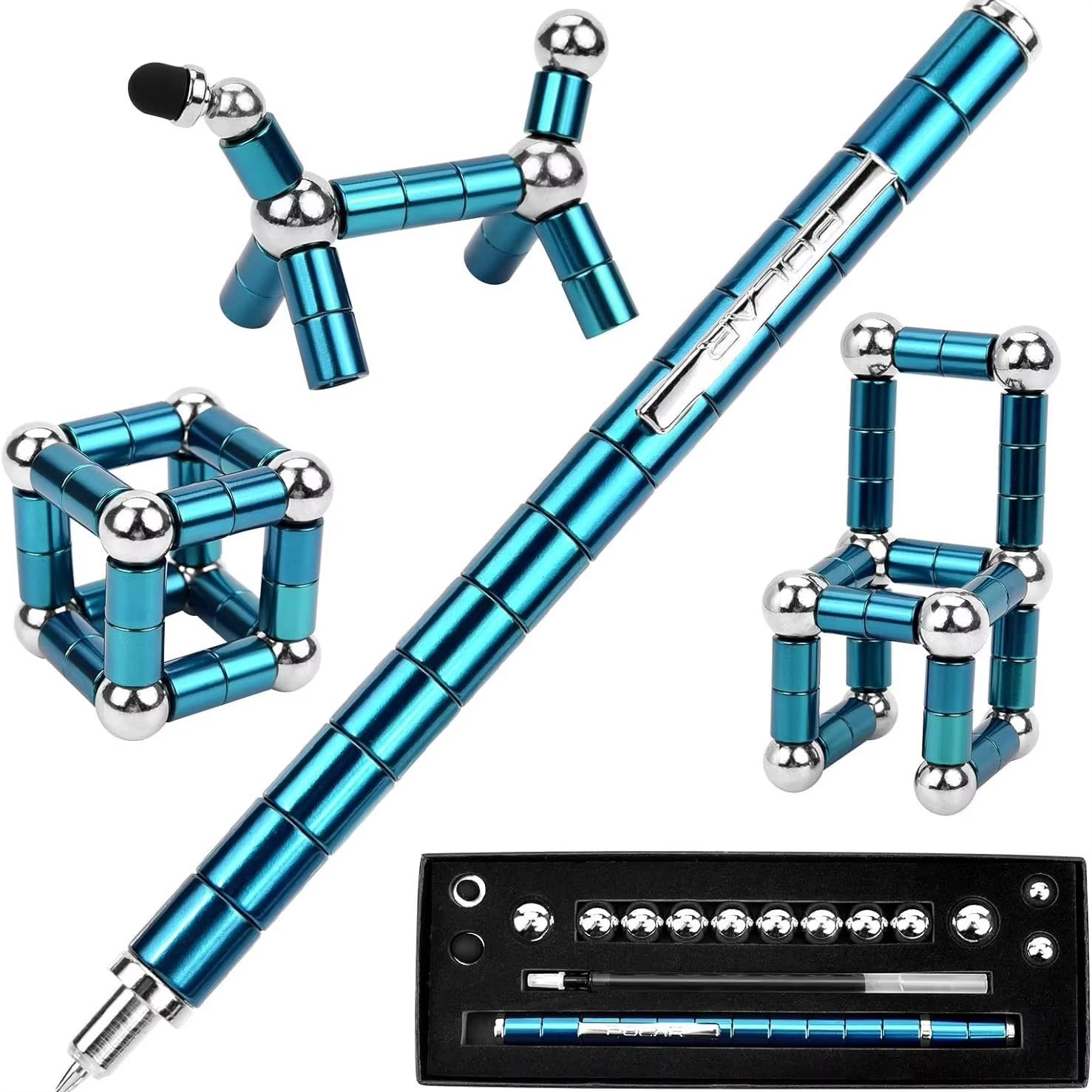 1Pcs Creative Magnetic Stress Relief Pen Multifunctional Creative Pen Relieves Anxiety and Stress Perfect Gift for Friends
