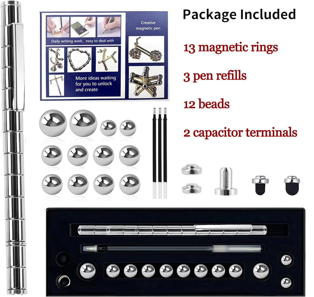 1Pcs Creative Magnetic Stress Relief Pen Multifunctional Creative Pen Relieves Anxiety and Stress Perfect Gift for Friends