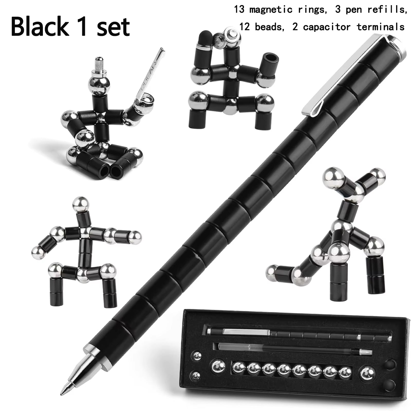1Pcs Creative Magnetic Stress Relief Pen Multifunctional Creative Pen Relieves Anxiety and Stress Perfect Gift for Friends