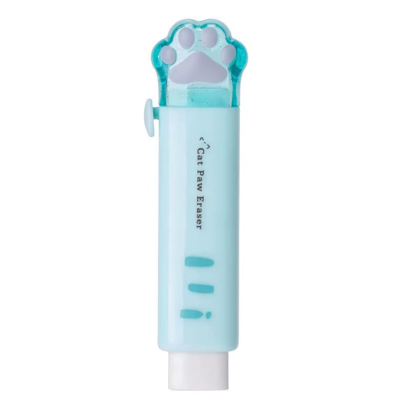 Kawaii Retractable Eraser Cute Cat Korean Stationery Rubber Drawing Erasers Children'S School Supplies Office